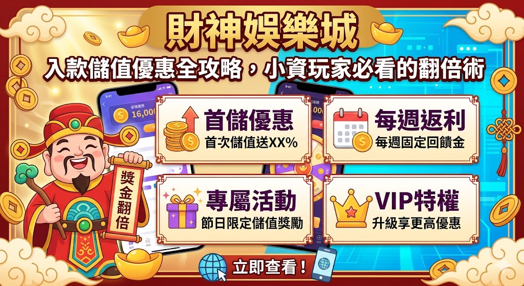 財神娛樂城：入款儲值優惠全攻略，小資玩家必看的翻倍術